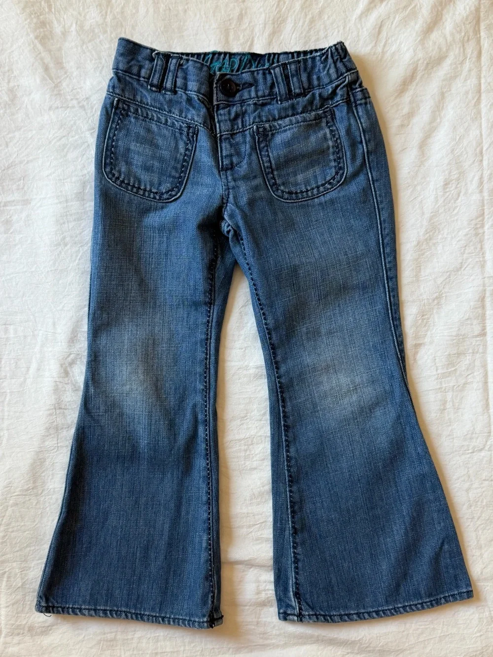 Vintage Baby Gap Flare Jeans Toddler 4Y Flap Pockets